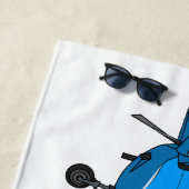 Tekening van de cartoon van vast vliegtuig strandlaken (In situ)