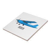 Tekening van de cartoon van vast vliegtuig tegeltje (Zijkant)