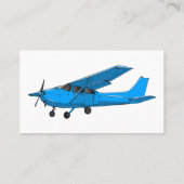 Tekening van de cartoon van vast vliegtuig visitekaartje (Achterkant)