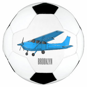 Tekening van de cartoon van vast vliegtuig voetbal