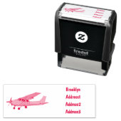 Tekening van de cartoon van vast vliegtuig  zelfinktende stempel (In situ)