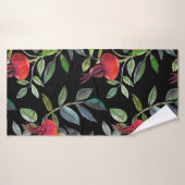 Tekening van de dosering van de botanische waterve badhanddoek (Badhanddoek)