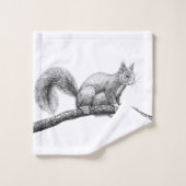 Tekening van de eekhoorn bad handdoek (Wasdoekje)