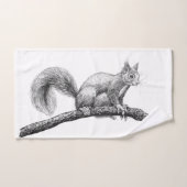 Tekening van de eekhoorn bad handdoek (Handdoek)