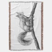 Tekening van de eekhoorn deken (Voorkant Verticaal)