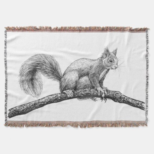 Tekening van de eekhoorn deken (Voorkant)