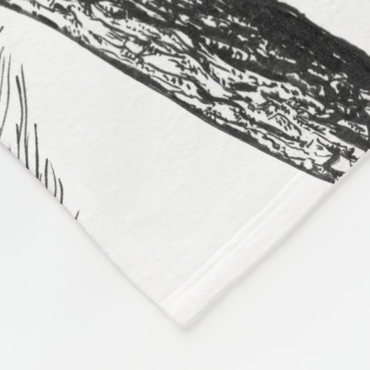 Tekening van de eekhoorn fleece deken (Hoek)