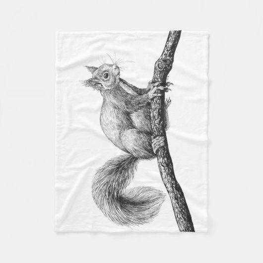 Tekening van de eekhoorn fleece deken (Voorkant)