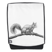 Tekening van de eekhoorn rugtassen (Voorkant)