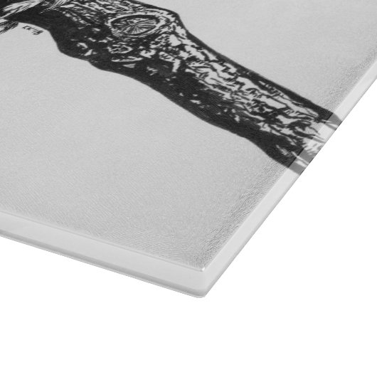 Tekening van de eekhoorn snijplank (Hoek)