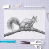 Tekening van de eekhoorn tissuepapier (Craft)