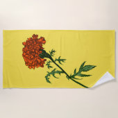 Tekening van de Franse groene ventilatorinkt Strandlaken (Voorkant)