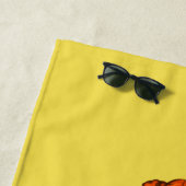 Tekening van de Franse groene ventilatorinkt Strandlaken (In situ)