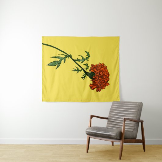 Tekening van de Franse groene ventilatorinkt Wandkleed (In Situ (horizontaal))