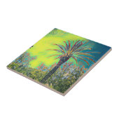 Tekening van de gestyleerde palmstructuur tegeltje (Zijkant)