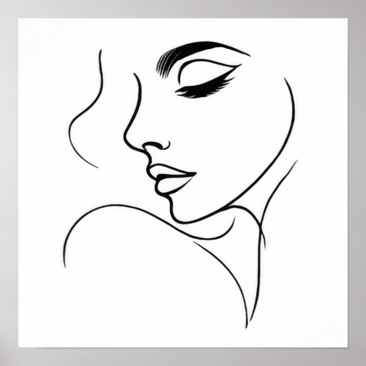 Tekening van de gezichtslijn poster (Voorkant)