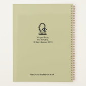 Tekening van de inkt van de gevleugelde ruiter planner (Achterkant)