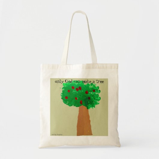 Tekening van de kinderboom tote bag (Voorkant)