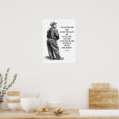 Tekening van de landbouwer: Citaat over de landbou Poster (Keuken)