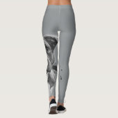 Tekening van de Pitbull Dog Animal Art op verf Leggings (Achterkant)