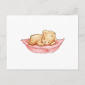 Tekening van de slapende Teddy Bear Briefkaart (Voorkant)