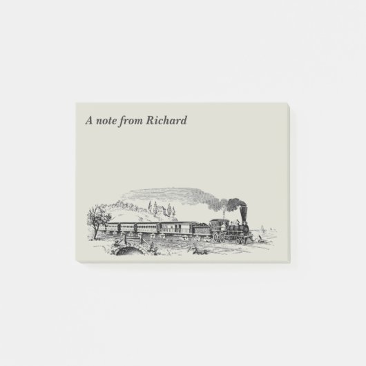 Tekening van de stuurmachinemotor post-it® notes (Voorkant)