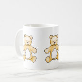 Tekening van de  teddybeer koffiemok (Voorkant links)