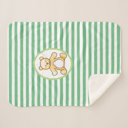 Tekening van de teddybeer sherpa deken (Voorkant (horizontaal))