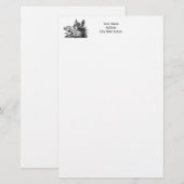 tekening van de trekbaan van de Wilde Boer Briefpapier (Voorkant / Achterkant)