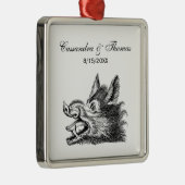  tekening van de trekbaan van de Wilde Boer Metalen Ornament (Rechts)