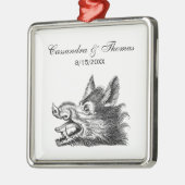  tekening van de trekbaan van de Wilde Boer Metalen Ornament (Links)