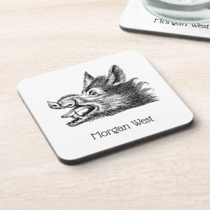  tekening van de trekbaan van de Wilde Boer Onderzetter