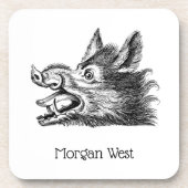  tekening van de trekbaan van de Wilde Boer Onderzetter (Voorkant)