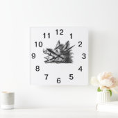  tekening van de trekbaan van de Wilde Boer Vierkante Klok (Huis)