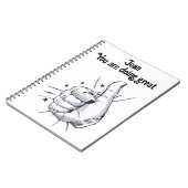 Tekening van de trommel notitieboek (Linkerzijde)