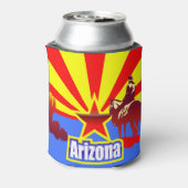  tekening van de vlag van de staat Arizona Blikjeskoeler (Blikje Achterkant)