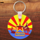 tekening van de vlag van de staat Arizona Sleutelhanger (Voorkant)
