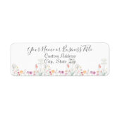 Tekening van de Waterverf van het wild-bloemveld Etiket (Voorkant)