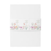 Tekening van de Waterverf van het wild-bloemveld Uitnodigingen Wikkel (Achterkant Voorbeeld)