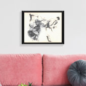 Tekening van de zijkant van de boomkunst canvas afdruk (Insitu (Woonkamer))