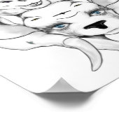 Tekening van de zwarte en witte streep van dieren poster (Hoek)