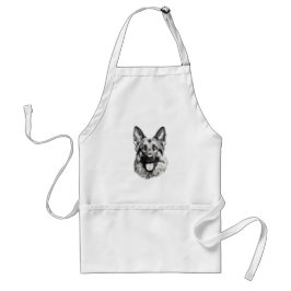Tekening van Duitse Herdershond op Schort | Honden