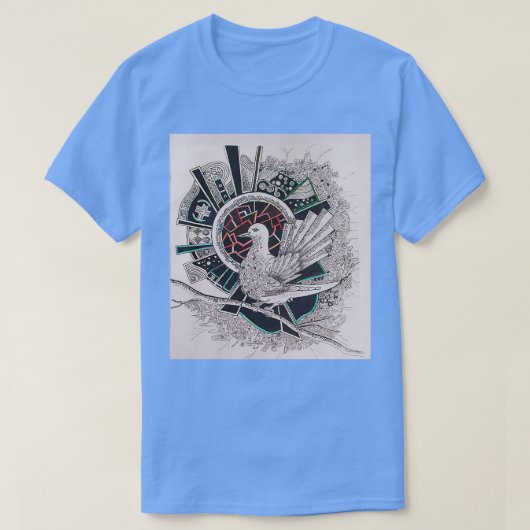 Tekening van duurduivenkunst t-shirt (Design voorkant)
