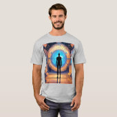 Tekening van een body silhouet T-Shirts (Voorkant volledig)