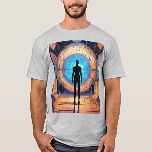 Tekening van een body silhouet T-Shirts (Voorkant)