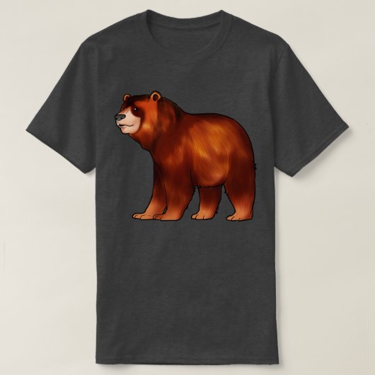 Tekening van een bruin beer t-shirt (Design voorkant)