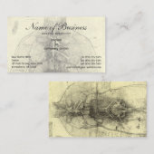 Tekening van een damesromp door Leonardo da Vinci Visitekaartje