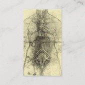 Tekening van een damesromp door Leonardo da Vinci Visitekaartje (Achterkant)