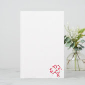 Tekening van een Deense dog met minimale kop Briefpapier (Staand voorkant)
