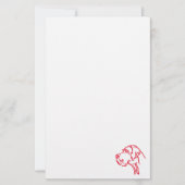 Tekening van een Deense dog met minimale kop Briefpapier (Voorkant)